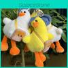 Adorable Cute Tilting Duck Plush Toy Soft Stuffed Animal Doll Keychain Accessory