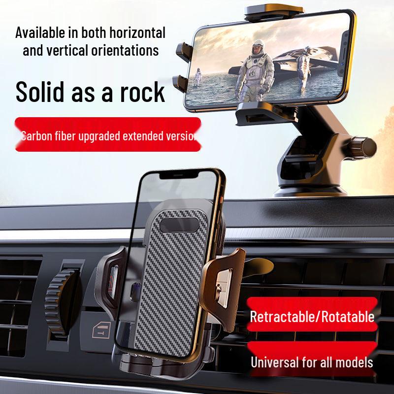 Universal Car Multi-Function Phone Holder with Suction Cup & Air Vent Mount