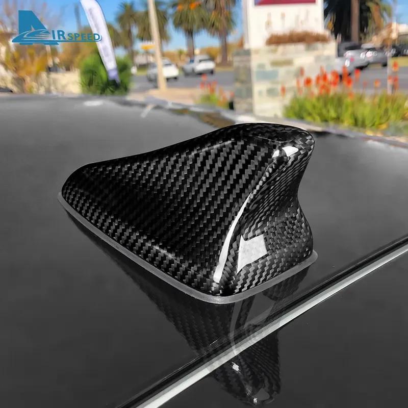 Real Hard Carbon Fiber Trim Cover For Kia Stinger LHD RHD Car Antenna Cover Shark Fin Dry Carbon Cover