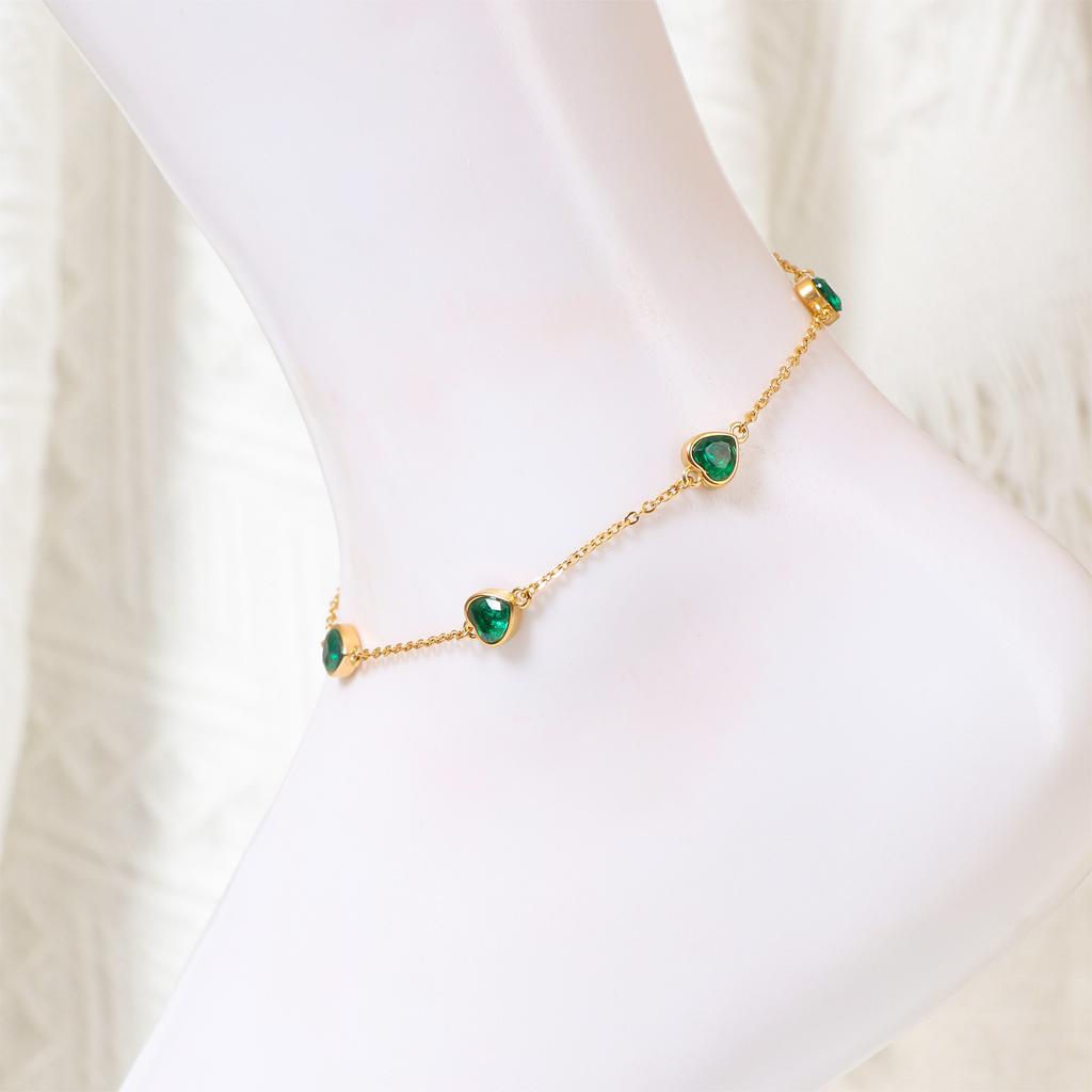 Fashion Retro Love Zircon Series Necklace Earring Bracelet Set