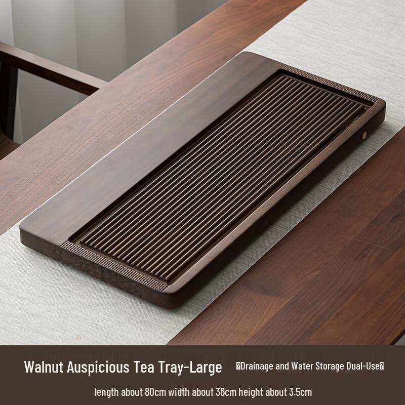 

Oval Double-Layer Tea Tray with Drainage & Storage