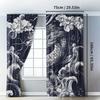 2PC Classic Asian Dragon Blackout Curtains – Chinese Dragon & Japanese Wave Design   Polyester for Bedroom