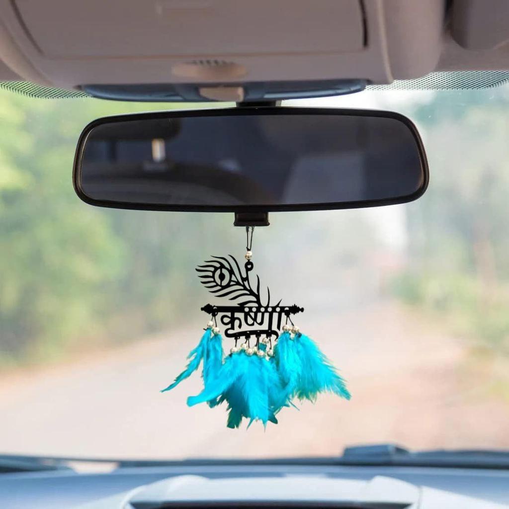 Acrylic Fancy Dream Catchers for Car Hanging Ornament | Elevate Car,Home,Office & Garden Decor | Divine God Elegance | Positive Vibes Mirror Decor