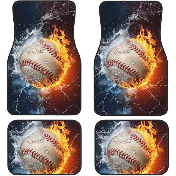 Цветочные автомобильные коврики, розовые, красные, цветочные, бохо, ромашки, автомобильные коврики, универсальные, подходят для внедорожников, седанов,, автомобильные коврики, коврики для милых Baseball