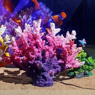 Colorful Simulation Coral Model Unique Realistic Artificial Coral Ornament Handmade Resin Craft Coral Water Plant Figurines
