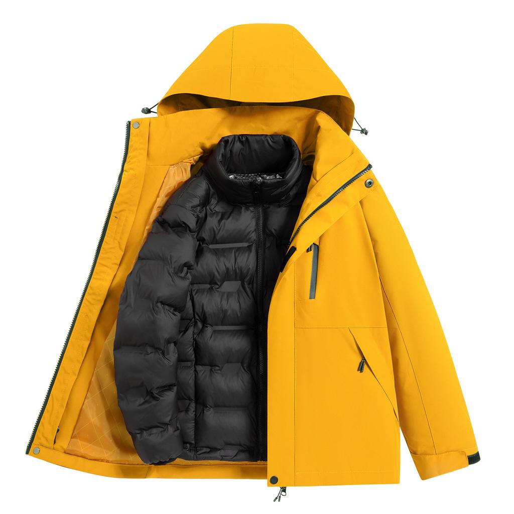 The latest popular down liner jacket autumn and winter men's and women's detachable ski clothing outdoor windproof jacket 90 down