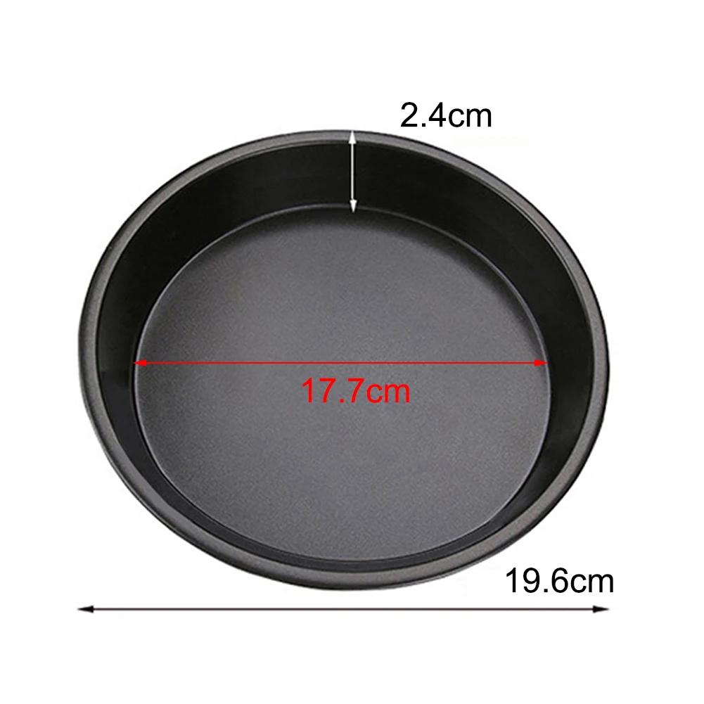 6-10In Round SafdsafsPizza Pan Microwave Oven Pan Chip Tray Dish Carbon Steel Non-stick Baking Mold Baking Tool Kitchen Supplies