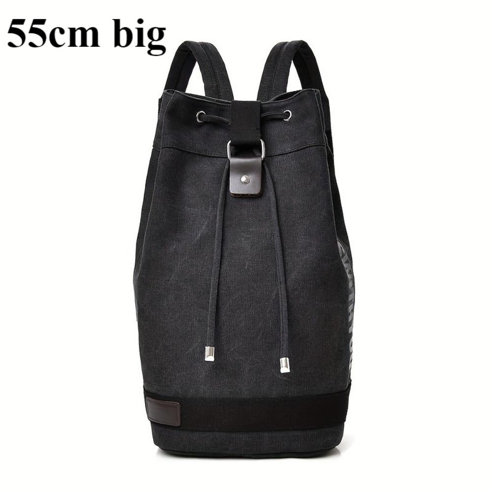 Fashion Canvas Sports Backpack Barrel Bag Travel Computer Backpack Men's Bag Leisure Travel School Bag Unisex