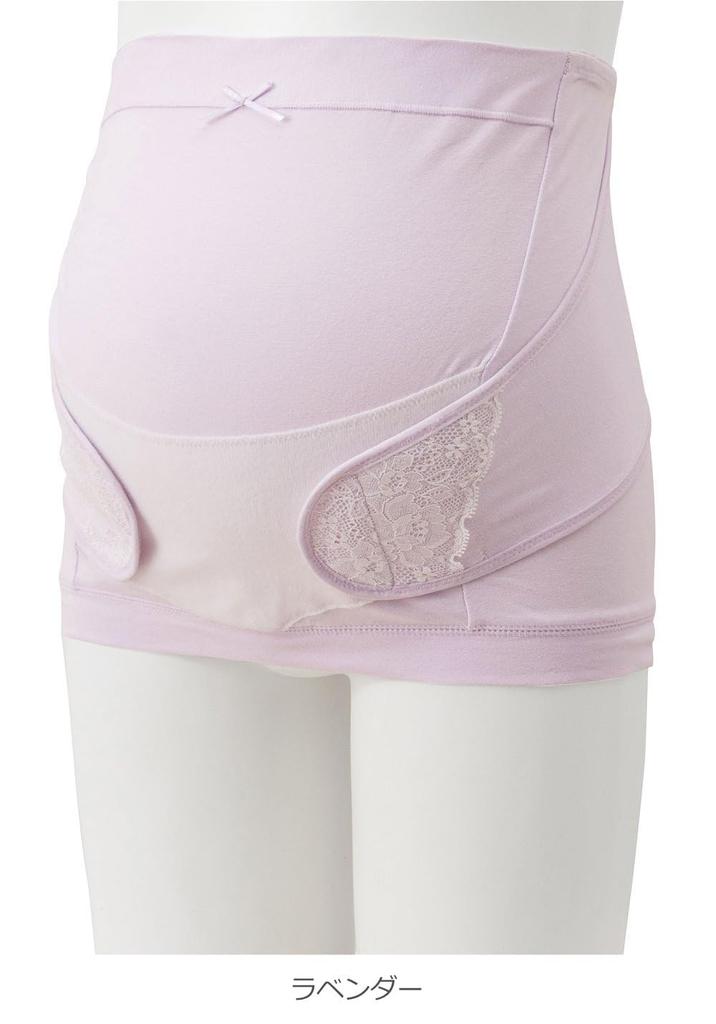 Inujirushi Honpo Pas ciążowy HB8190 Jednoczęściowy, łatwy w użyciu, Lawendowy, Średni,