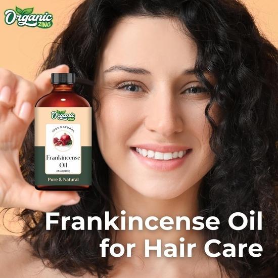 Organic Zing Frankincense Essential Oil Pure & Natural for Skin, Face, Hair Care & Aromatherapy - 118ml