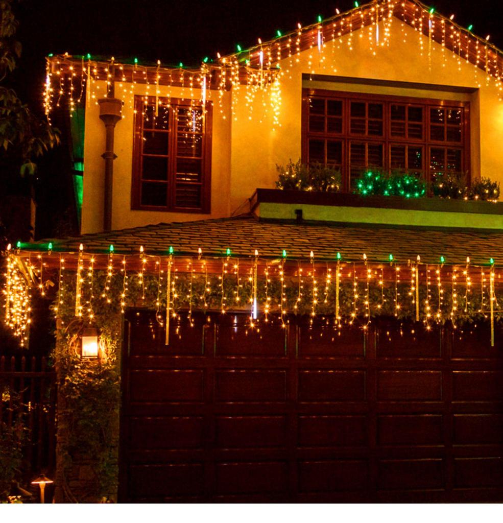 Waterproof LED Solar Fairy String Icicle & Waterfall Lights for Home & Outdoor Decoration