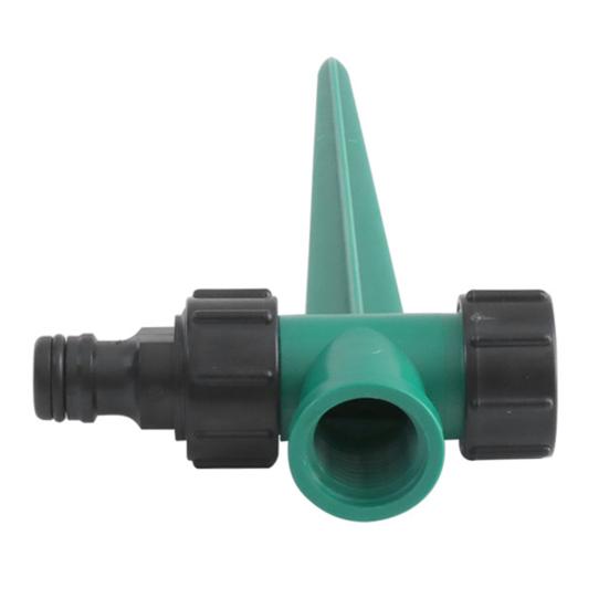 2ks zavlažovací zástrčka Dvouhlavý zahradní hadicový zavlažovač Zavlažovací konektor Zemnící kolík pro trávník