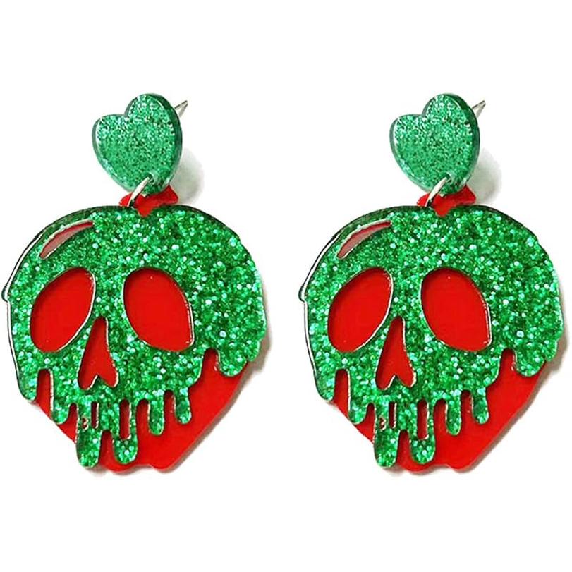 Poison Apple Snow White Witches Earrings for Women Cute Halloween Cosplay Costume Jewelry Earrings