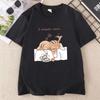 Funny Cat That Always Wants To Sleep Prints T Shirt O-Neck Soft Loose Tee Tops Basic Woman Clothes Casual Short Sleeve Tees