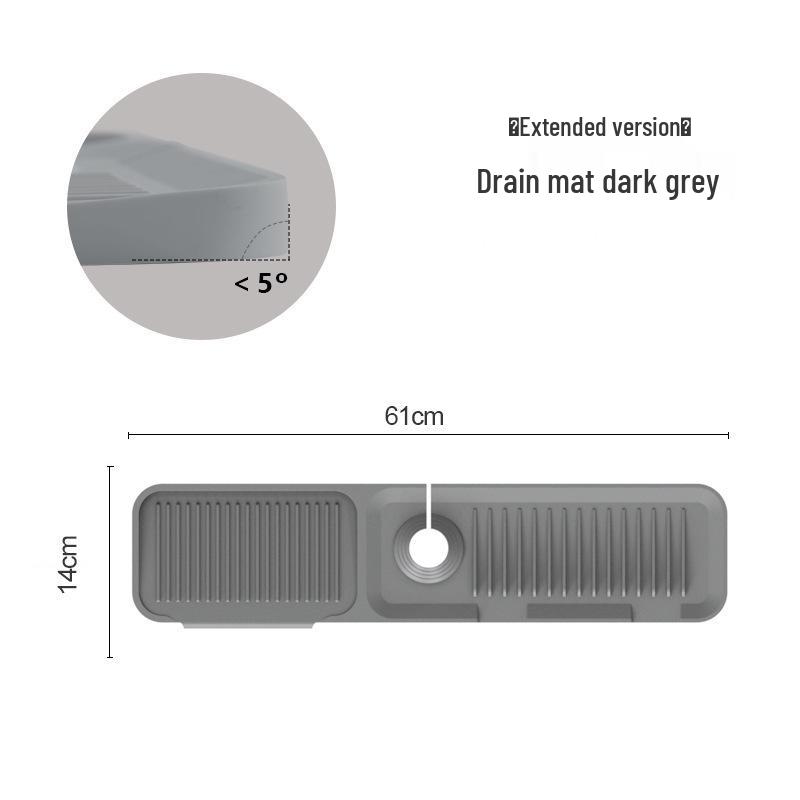 Morandi Silicone Faucet Drip Mat - Leak-Proof, Anti-Slip Kitchen Sink & Washstand Mat