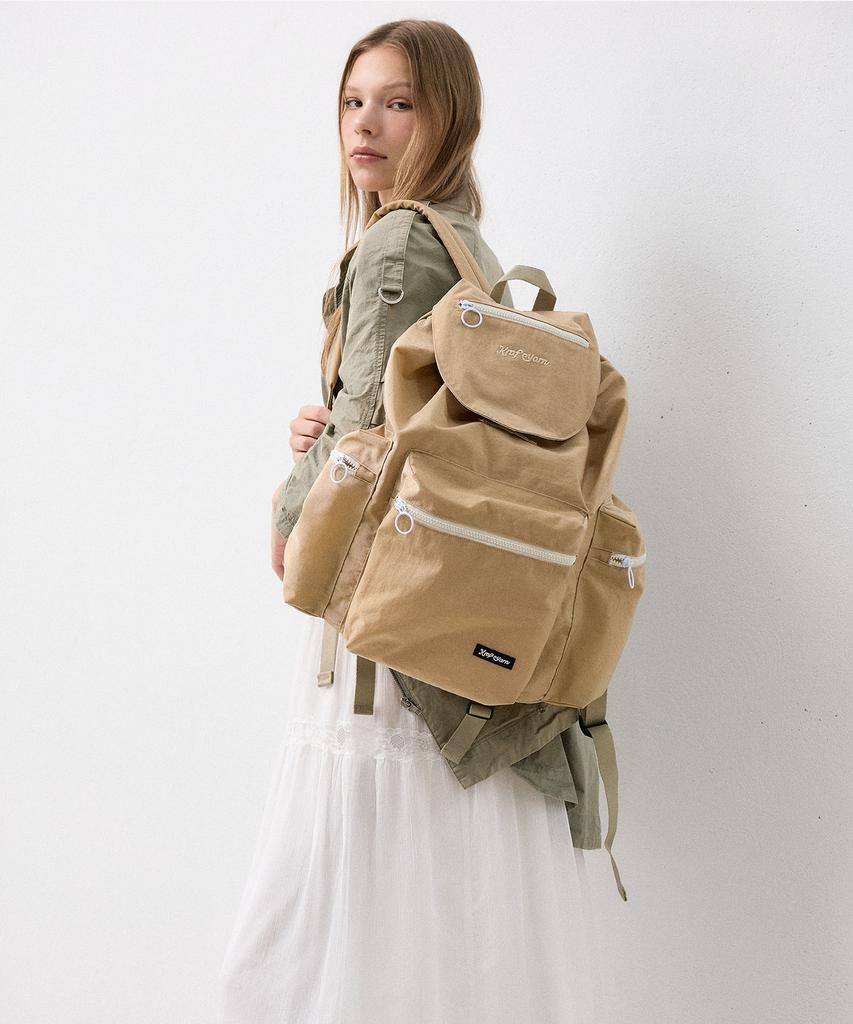 Krafyarn Boxy Pocket Backpack Nomad Beige