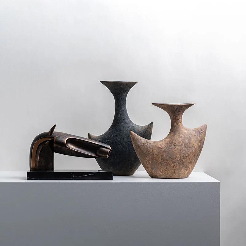 Kreative Keramikvase Abstrakte Geometrische Radiane Blumenvase Blumenarrangement Zubehör Keramik Handwerk Heimdekoration