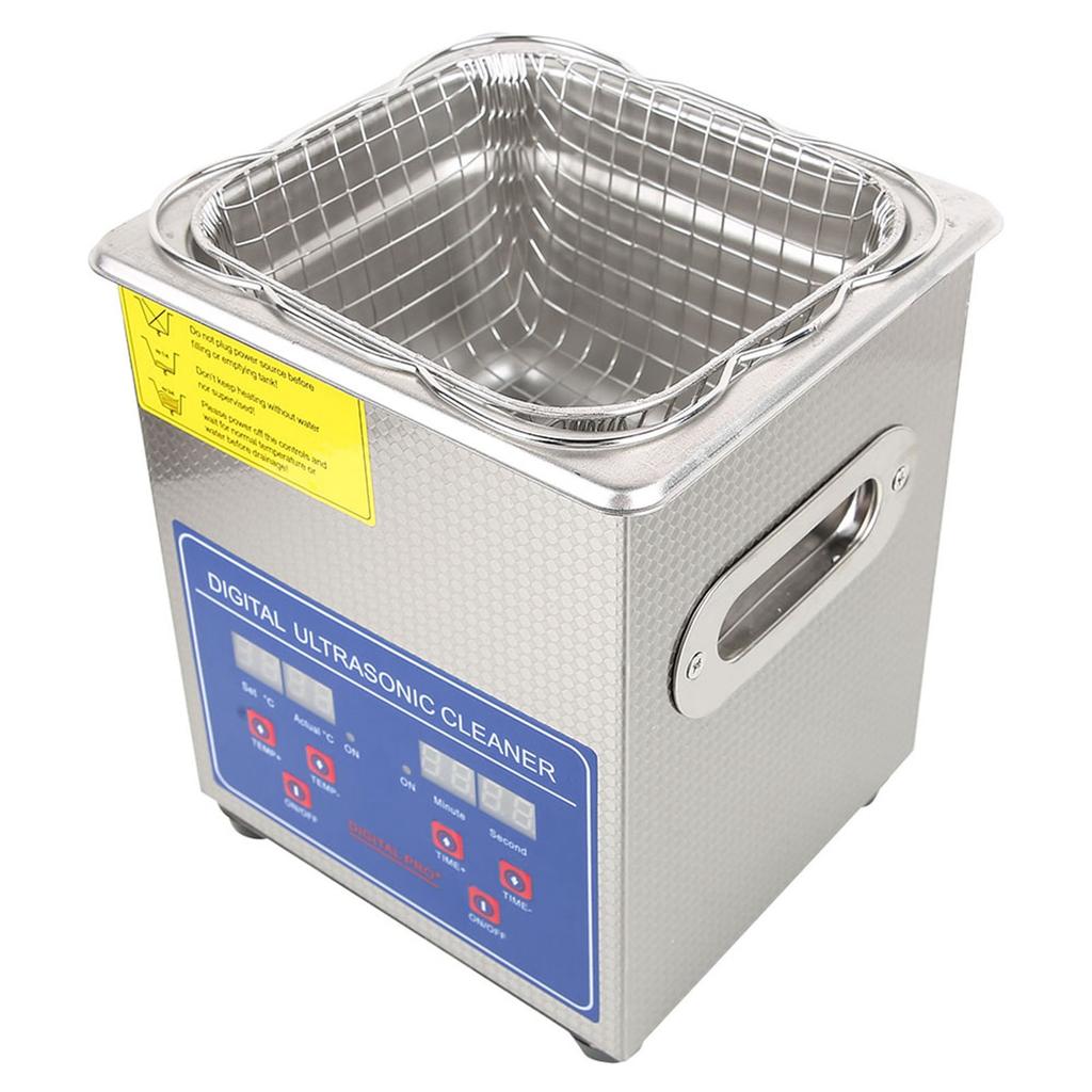 2L Stainless Steel Digital Ultrasonic Cleaning Machine Ultrasonic Bath Heater Timer