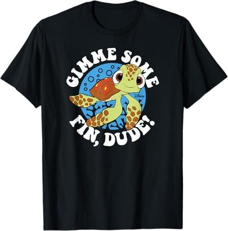 Finding Nemo Gimme Some Fin Dude Black TShirt S