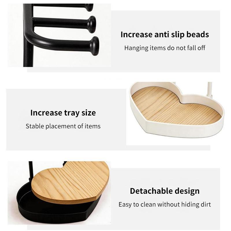 Jewelry Stand Display Organizer for Earrings Necklaces Rings Portable Holder Rack for Retail Stores Home Bedroom Storage