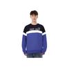 Li Ning Letter Print Color Block Round Neck Pullover Long Sleeve Sweatshirt Unisex Sweatshirt Dark-Indigo AWDSD17-1