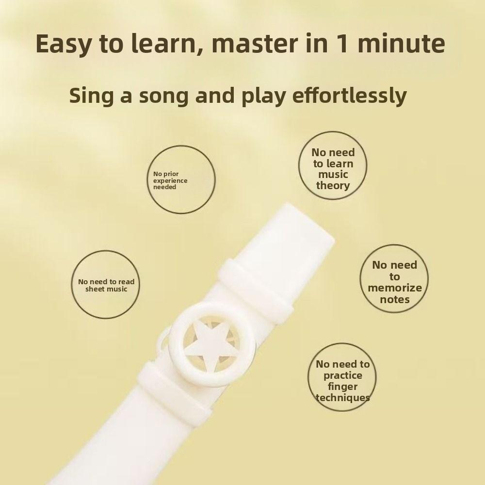 Flute-shaped Kazoo Instrument Wear-resistant ABS Kazoo Instrument Colored Flute  Performance