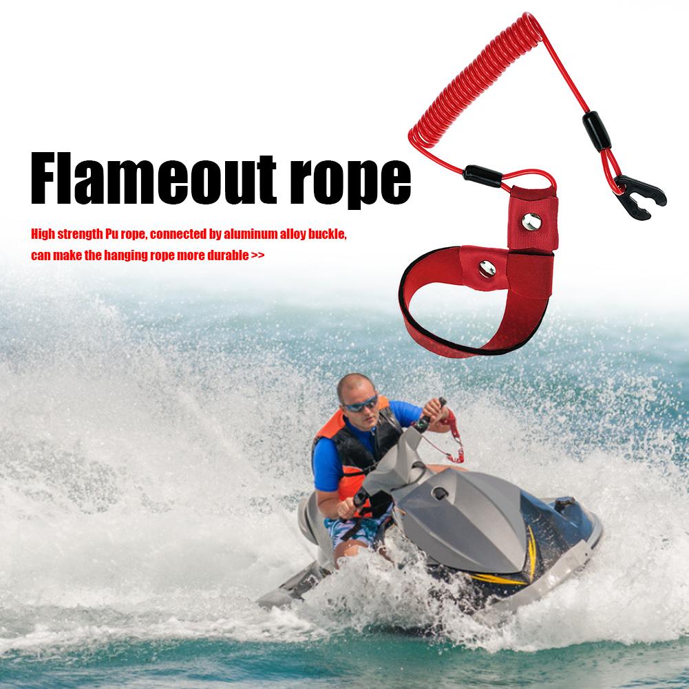 1Pc Marine Outboard Engine Boat Motor Kill Stop Switch for YAMAHA Jet Ski Key Rope Safety Lanyard Tether for Yamaha FX140 Parts