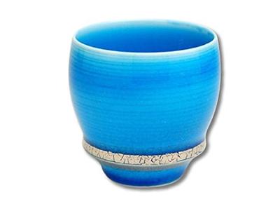 Copo de cerâmica Guinomi Sake elegante Arita Ware azul profundo redondo COPO DE SAQUÊ especial Série Kura Artesão