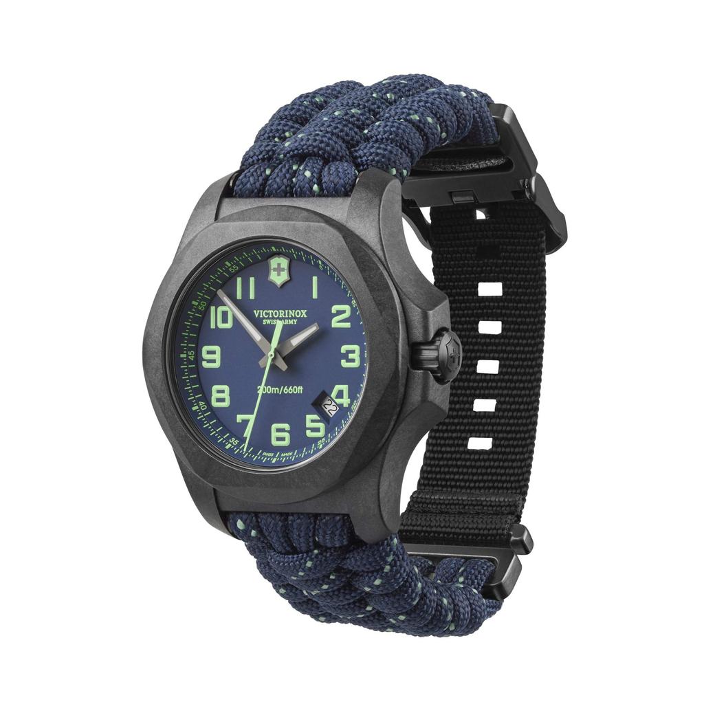 VICTORINOX CARBON Watch Carbon Case Black Paracord Quartz Waterproof Gift Analog 241860 I.N.O.X. Men's []