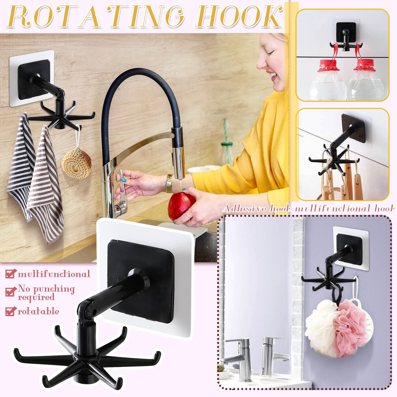 

Кухонные гаджеты Аксессуары Крючок для ванны Настенная вращающаяся на 360° вешалка для одежды