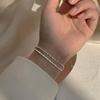 925 Silver Diamond-Studded Butterfly Bracelet Women's Fashion Temperament Flower Adjustable Jewelry