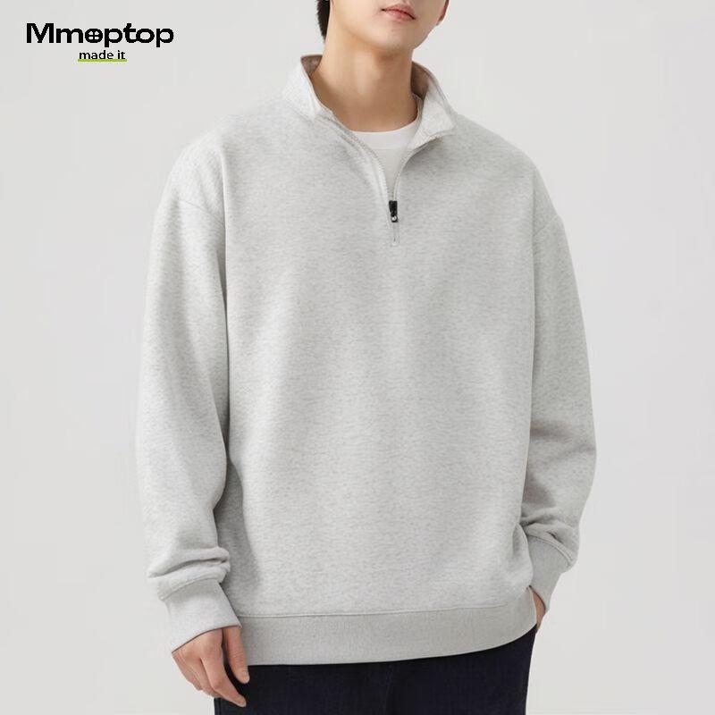 Pánská mikina MMOPTOP v americkém stylu na poloviční zip
