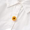 2pcs Vintage Sunflower Sleeve Button Elegant Button Cover Clip Blouses Shirt Accessories