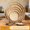 Handmade Bamboo Basket: Farmhouse-Style Tray for Drying, Washing, and Decoration