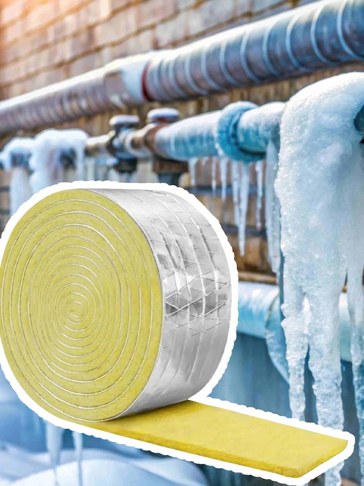 Rörisoleringstejp 32,8 fot Brandsäkert skydd Isoleringsrulle för VVS AC Luft Industriell rörledning Varmvattenfördelning
