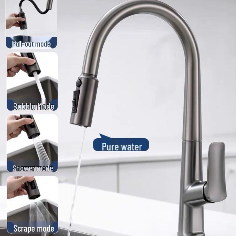 Kitchen 3-in-1 Pull-Out Faucet