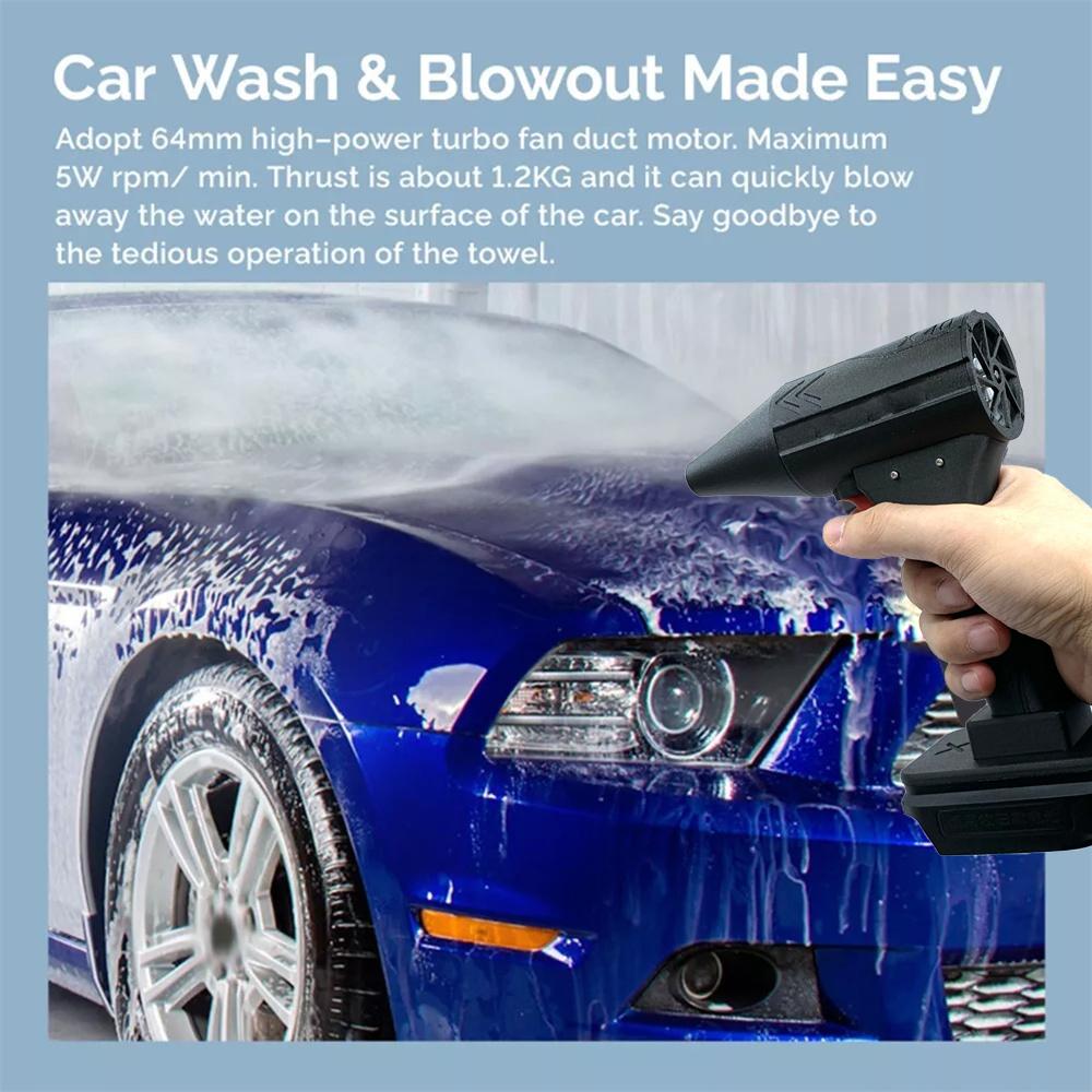 X40 Turbo Violent Fan 140000 Rotary Air Gun Turbo Jet Fan Electric Powerful Blowers Handheld Violent Fan Car Wash Snow Removal