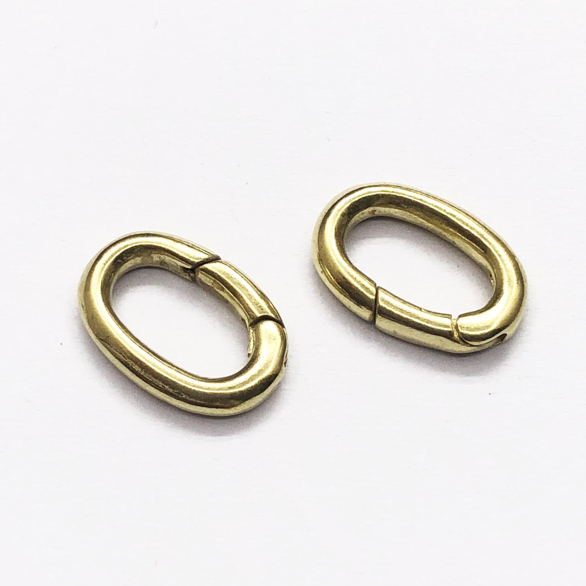 

Латунный замок-карабин в форме яйца шириной 8 мм и маленькая прямоугольная пряжка шириной 12 мм 8x12MM Oval Egg-shaped Brass Clasp