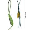 Handmade Pea Shape Key Holder Youthful Backpack Ornament Leather Texture Unique Key Pendant Suitable for Key and Car