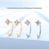 Classic Four-Prong D-Color Moissanite Earrings in 18K Gold-Plated 925 Sterling Silver