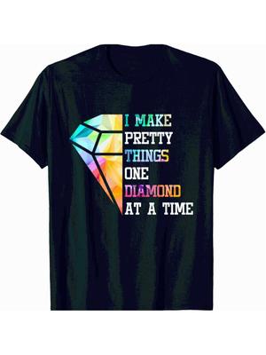 Embroidery Handmade Hobby Diamond Painter Diamond Painting Plus Size T-Shirt S
