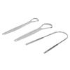 3PCS Portable Tongue Scraper Stainless Steel Tongue Cleaner Cleaning Brush Oral Care Tools