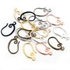 10pcs 3-Styles High Quality Classic Bronze Gold Silver Plated Brass French Earring Hooks Wire Settings Base Settings Whole Sale