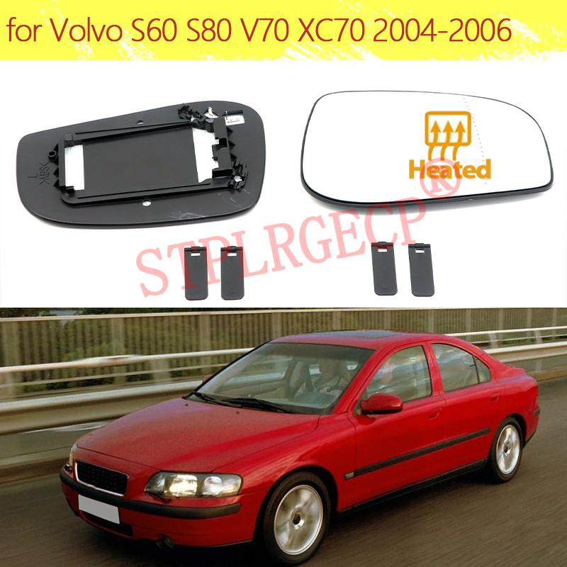 Auto Car Left Right Hand Side Door Wing Reaview Mirror Glass Heated Replacement for Volvo S60 S80 V70 XC70 2004-2006