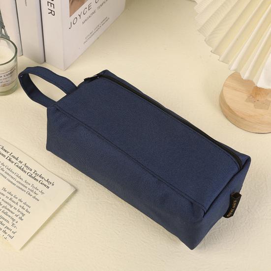 Large-Capacity Oxford Cloth Pencil Case Wear-Resistant Simple Student Stationery Storage Bag Student Supply