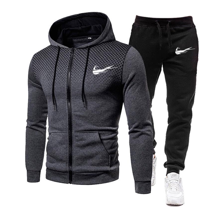 Conjunto de Sudadera Deportiva Casual Adelgazante para Hombre