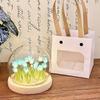Handmade High-End Tulip Glass Night Light for Bedroom Decor