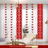 Wedding Room Decor Set: Double Happiness Curtains, Butterfly Ornaments, Stickers for Bride's Bedroom