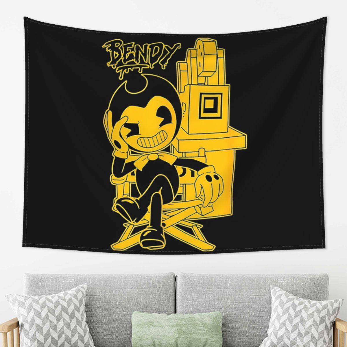 

BendyInkMachine Tapestry Decor Art Aesthetic Tapestries for Living Room Bedroom Home Wall Cloth Wall Hanging 74x94cm(29x37in)