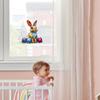 Cartoon Painted Rabbit Easter Eggs Glass Window Beautification and Decoration Electrostatic Uv Window Stickers